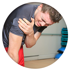 Chiropractic Alpharetta GA Man With Sports Shoulder Injury