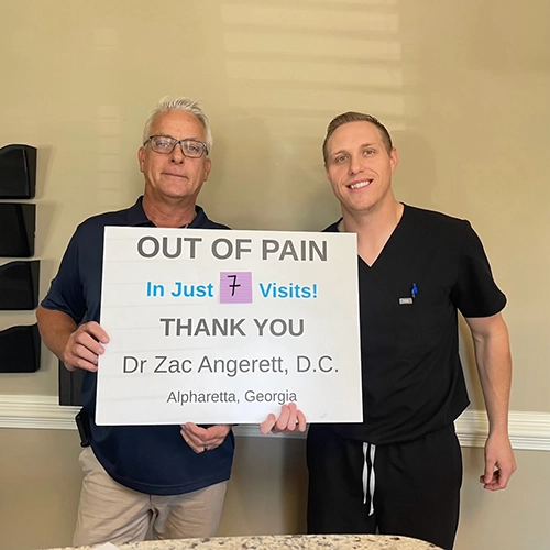Chiropractor Alpharetta GA Zachary Angerett Testimonial With Patient